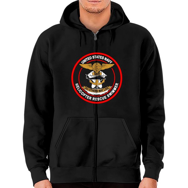 Usn Rescue Swimmer - So Others May Live - Rescue Swimmer - Zip Hoodies-image