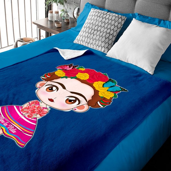 I Love Mexico Frida Kahlo Baby Blankets-image