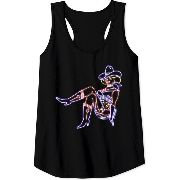Las Vegas Cowgirl Neon Sign - Las Vegas - Tank Tops-image