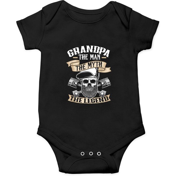 Biker Grandpa The Man The Myth The Legend Motorcycle Onesies-image
