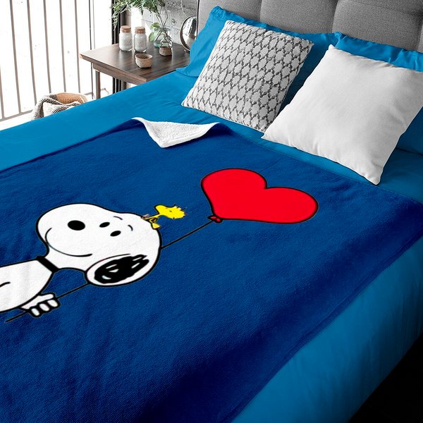 Snoopy With Love Balloon Baby Blankets