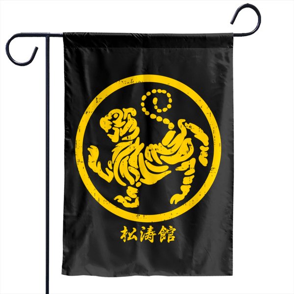 Shotokan Tiger Karate Symbol Gold Martial Art Garden Flags-image