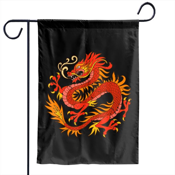 Scary Dragon Garden Flags Dragon Chinese Fantasy Animal Gift