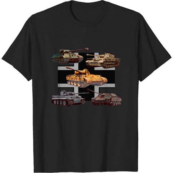 German Tanks Ww2 V Panther Jagdpanther Tiger 1 Tiger 2 - Ww2 German Tanks - T-Shirt-image
