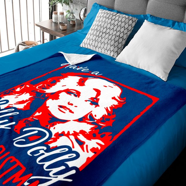 Have A Holly Dolly Christmas Baby Blankets-image