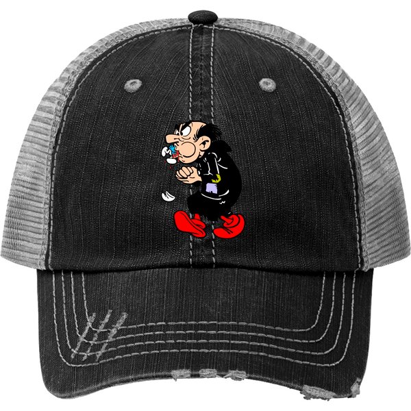 Gargamel Gets A Smurf - Gargamel - Print Trucker Hat-image