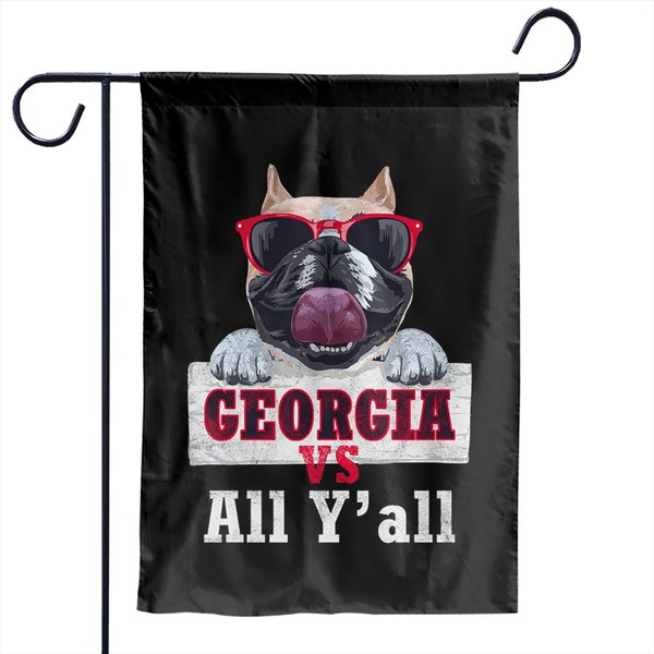 Georgia Vs All Y'all | Funny Vintage Bulldog Garden Flags-image