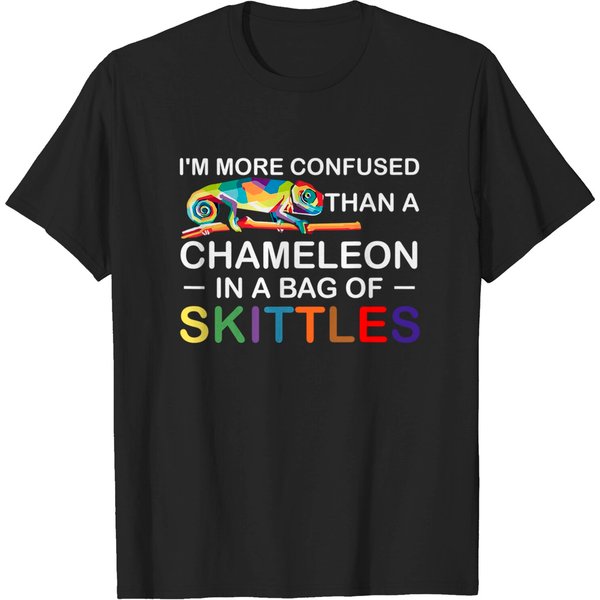 I'm More Confused Than A Chameleon In A Bag Of Skittles T-Shirt-image