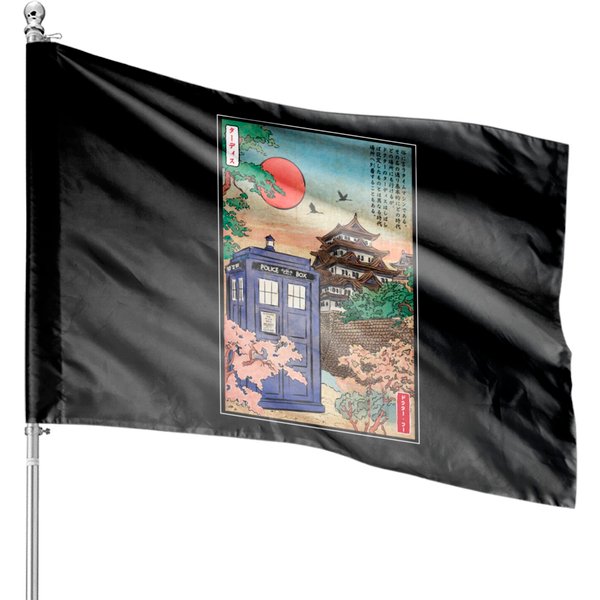 Tardis In Japan - Doctor Who - House Flags-image