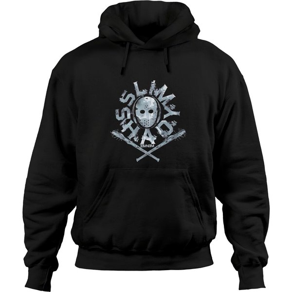 Eminem Men's Shady Mask Slim Fit Hoodies Black-image