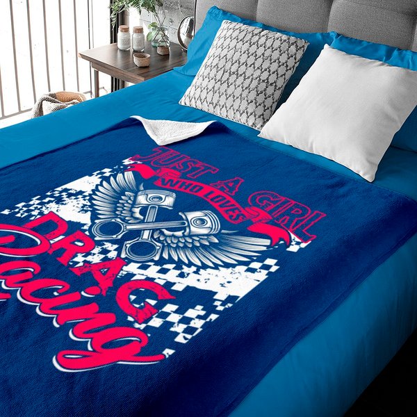 Just A Girl Who Loves Drag Racing Women Drag Race Baby Blankets-image
