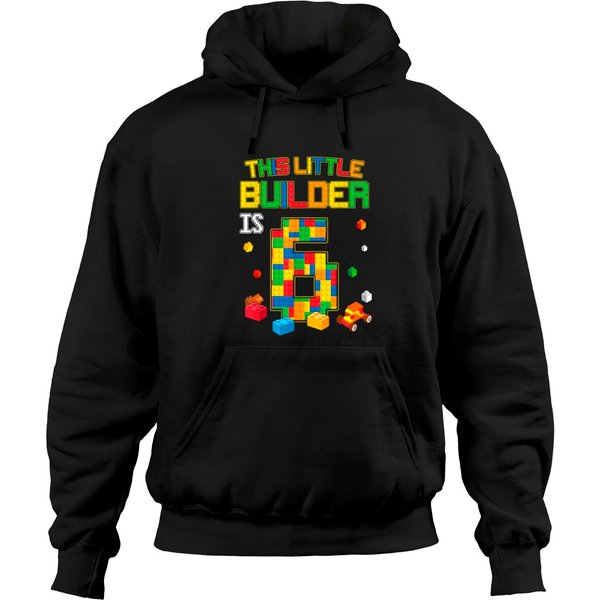 Legoland Birthday Hoodies Building Blocks 6 Years Old Birthday Boy-image