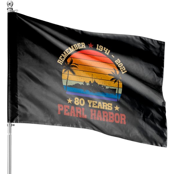 Vintage Pearl Harbor 80Th Anniversary Flag House Flags-image