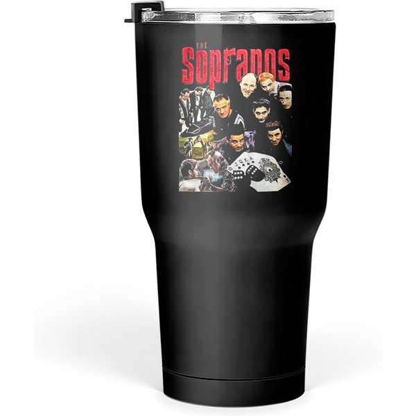 Vintage Style Sopranos Tumblers 30 Oz, Distressed Sopranos, Unisex Tumblers 30 Oz-image