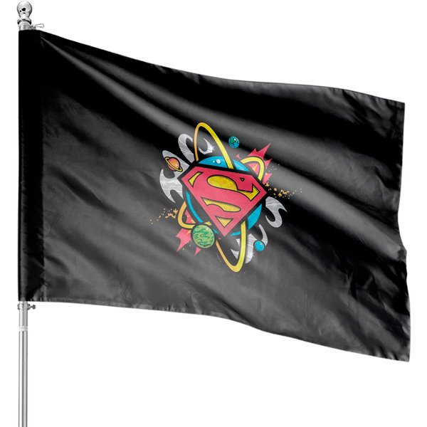 Superman Logo Solar System House Flags-image
