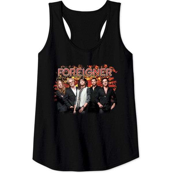 Vintage Foreigner British American Rock Band Tank Tops-image