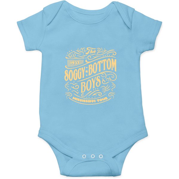 The Soggy Bottom Boys 1937 Mississippi Tour - Vintage Logo - O Brother Where Art Thou - Onesies-image