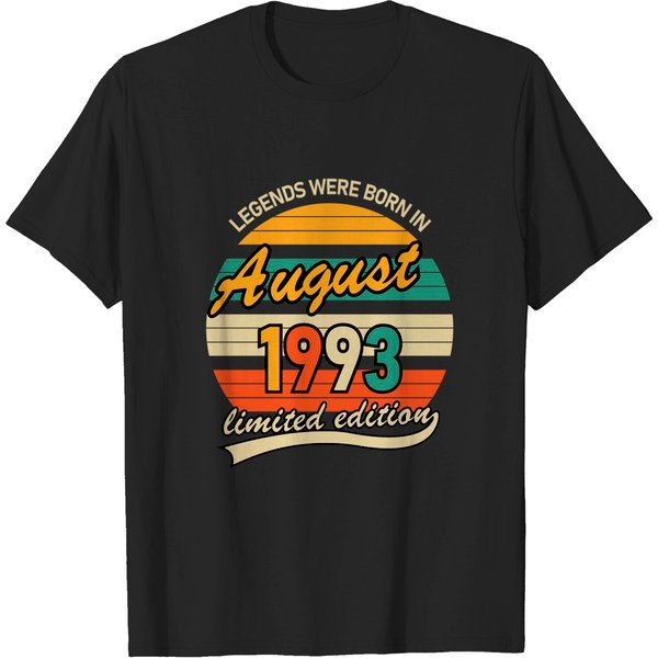 30Th Birthday August 1993 T-Shirt-image