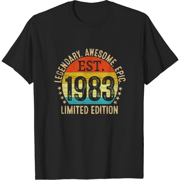 Est. 1983 Vintage 1983 Limited Edition 40Th Birthday T-Shirt-image
