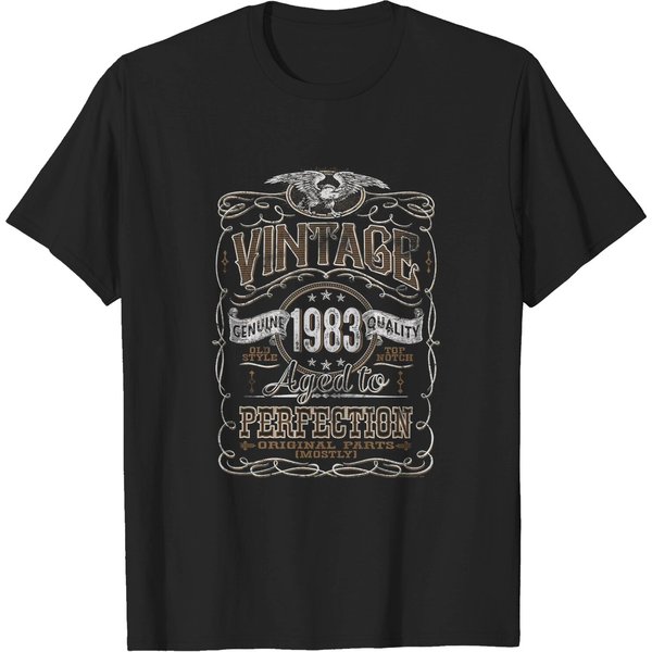 40Th Birthday Shirts For Men - Vintage 1983 Aged To Perfection 40Th Birthday-image