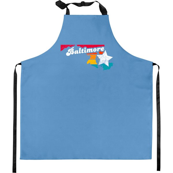 Baltimore Maryland Vintage Distressed Souvenir - Baltimore Maryland - Kitchen Aprons-image