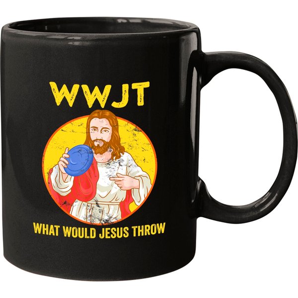 Disc Golf What Would Jesus Throw Frisbee Golf Mugs-image