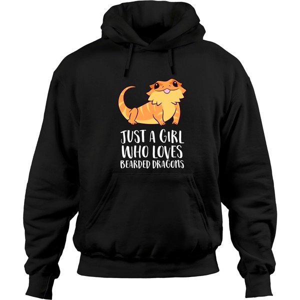 Just A Girl Who Loves Bearded Dragons Lizard Reptile Pullover Hoodie-image