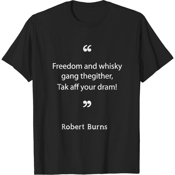 Robert Burns On Whisky - Whisky Lover Gift - T-Shirt-image