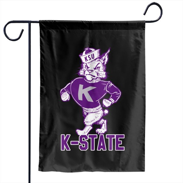 Vintage Willie The Kansas State Wildcat Mascot - Kansas State - Garden Flags-image
