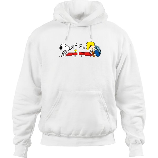 Snoopy Play Piano Together - Snoopy Gifts - Hoodies-image