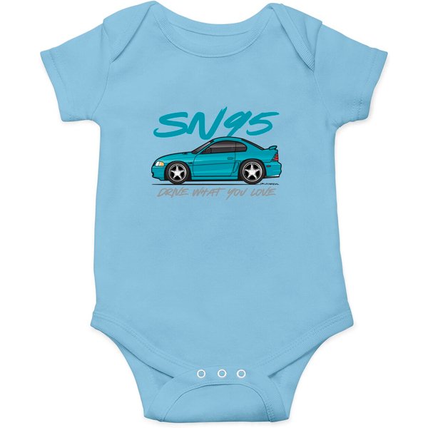 Sn95-teal - 4th Gen Mustang - Onesies