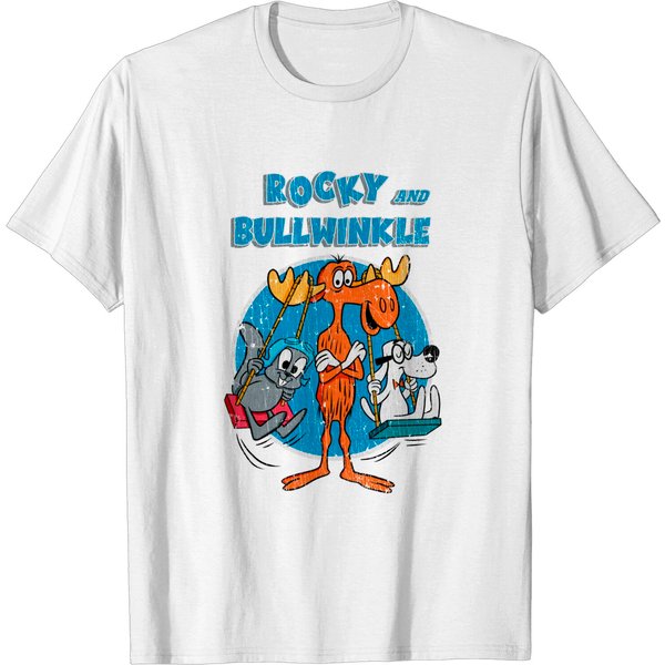 Vintage Rocky And Bullwinkle - Bullwinkle - T-Shirt-image