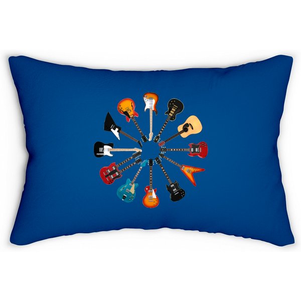 Circle Of Guitars - Guitar - Lumbar Pillows-image