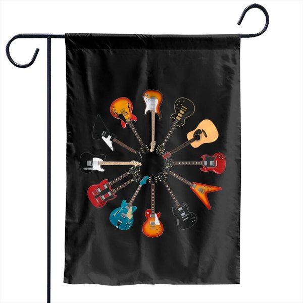 Circle Of Guitars - Guitar - Garden Flags
