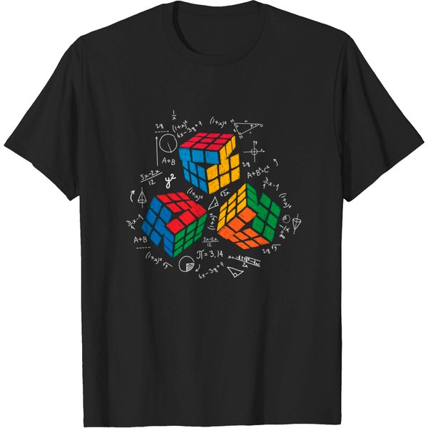 Rubik's Cube Algorithm Rubik's Cube Impossible Math T-Shirts-image