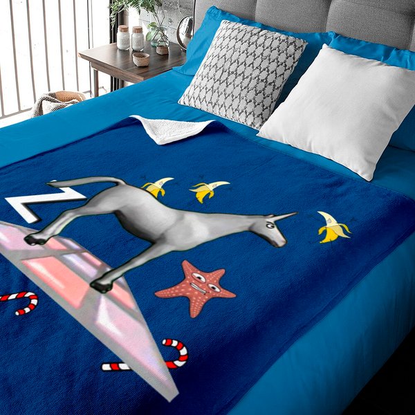 Charlie The Banana King - Charlie The Unicorn - Baby Blankets-image