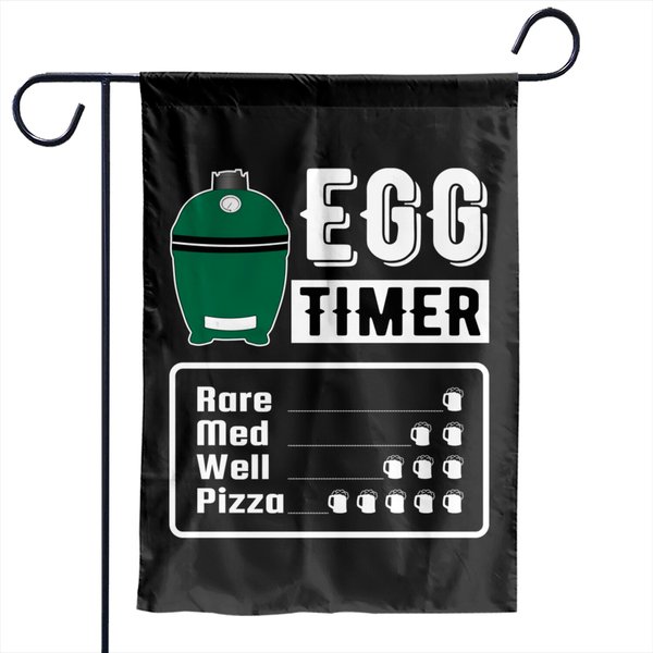 Ceramic Green Egg Timer - Big Green Egg Garden Flag