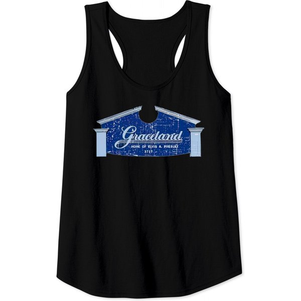 Graceland, Distressed - Elvis - Tank Tops-image