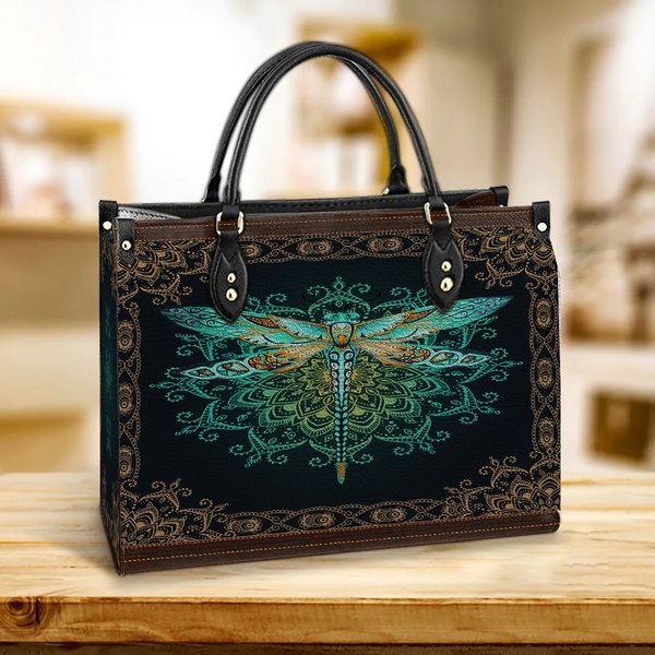Dragonfly Handbag , Leather Bag I Am Always With You-image