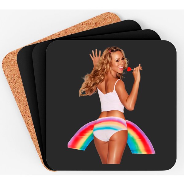 Mariah Carey Coasters, Vintage Mariah Carey Rainbow Coasters