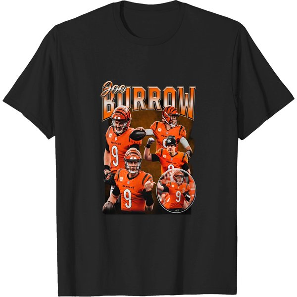 Joe Burrow Vintage 90S T-Shirt - Cincinnati Football Theme-image