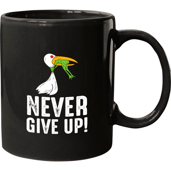 Don't Give Up Stork And Frog - Fighting Animal Mugs-image