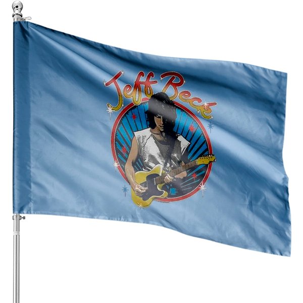 Vintage Jeff Beck House Flags Rip Guitar Legend Merch, Jeff Beck House Flags-image