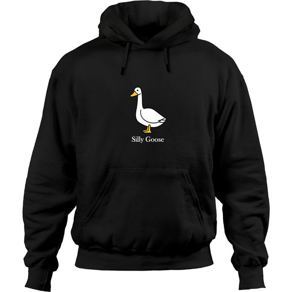 Silly Goose Embroidered Hoodies,Embroidered Crewneck Hoodies-image