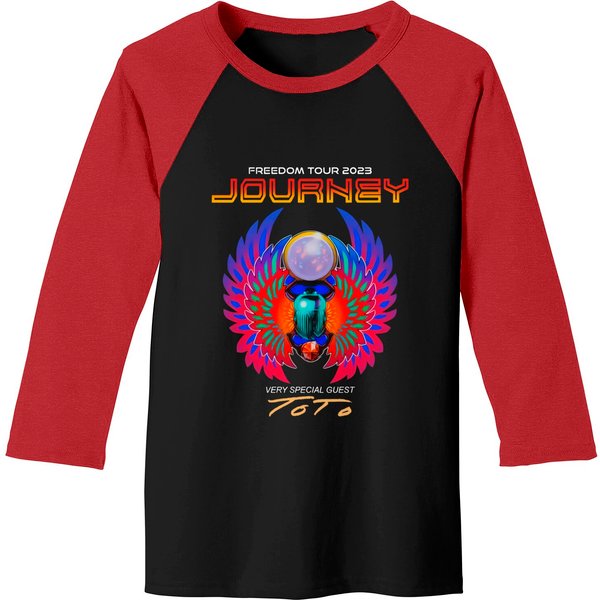 Journey 2023 Freedom Tour With Special Guest Toto Tour Baseball Tees-image