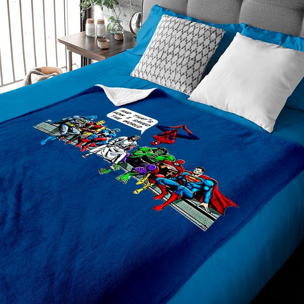 Jesus & Superheroes Original And That's How I Saved The World Baby Blankets-image