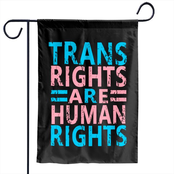 Trans Rights Are Human Rights Garden Flags-image