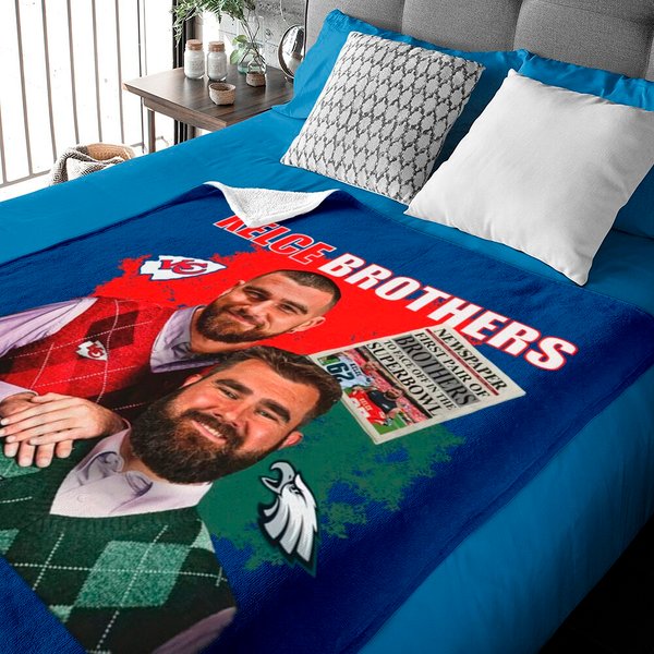 Kelce Brothers Graphic Baby Blankets, Kelce Brother Baby Blankets-image