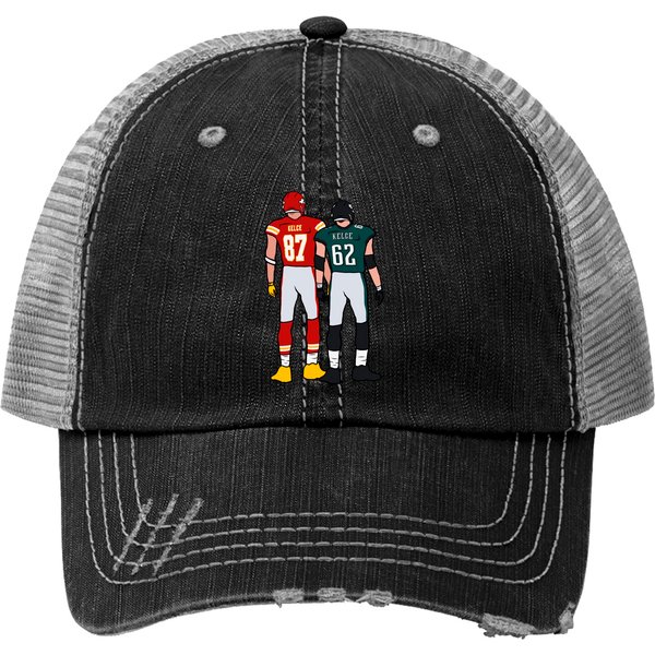 Travis And Jason Kelce Back-To - Kelce Brothers Trucker Hats-image