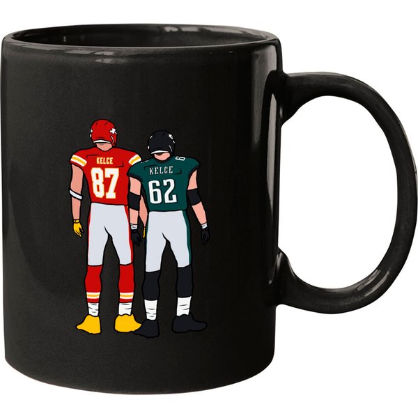 Travis And Jason Kelce Back-To - Kelce Brothers Mugs-image
